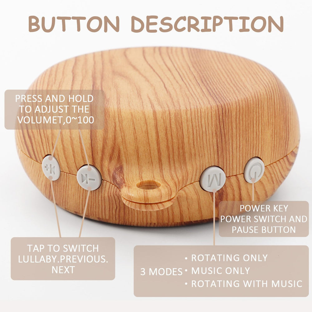 JILPAK music box featuring 9 lullabies for soothing baby sounds