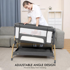 Jimglo rocking bassinet mode helps soothe baby with gentle motion.