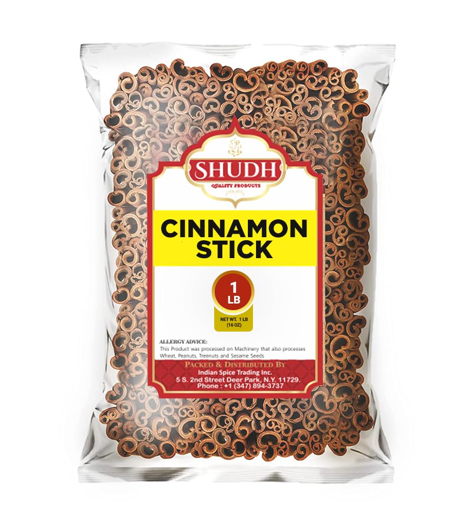 Jimidar SHUDH Cinnamon Sticks 1lb pack shows premium cassia flavor for baking