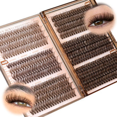 JIMIRE brown lash clusters 30D for natural daily looks