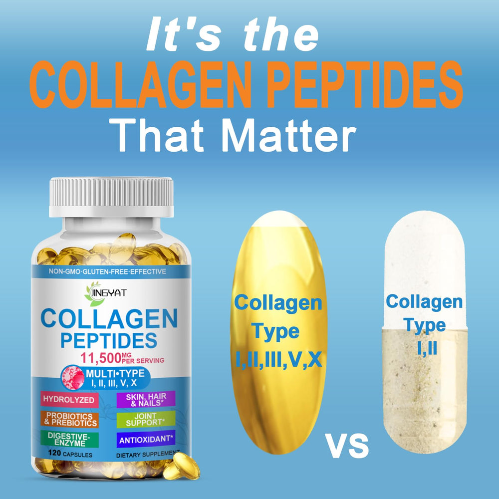 JINGYAT Collagen Softgels close-up shows glucosamine chondroitin and MSM within.