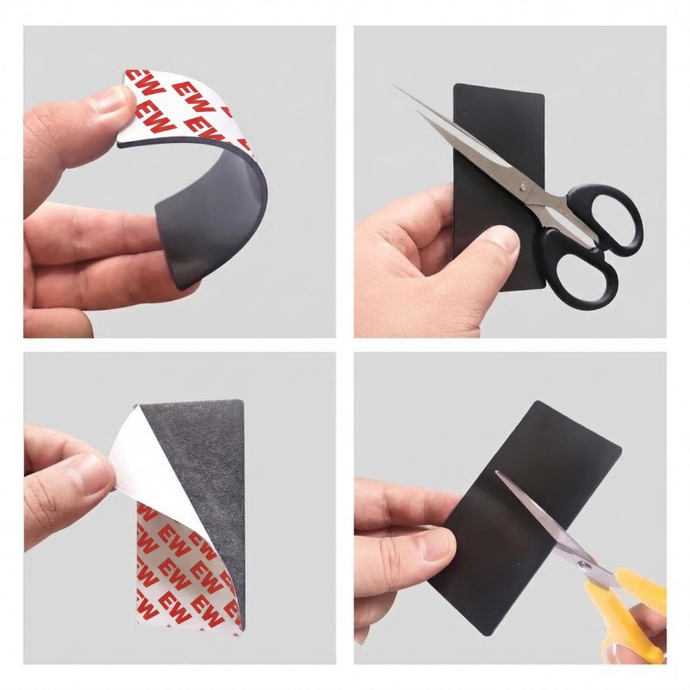 JINGZHAN flexible magnetic strips cut-to-length for customizable DIY crafts and displays.