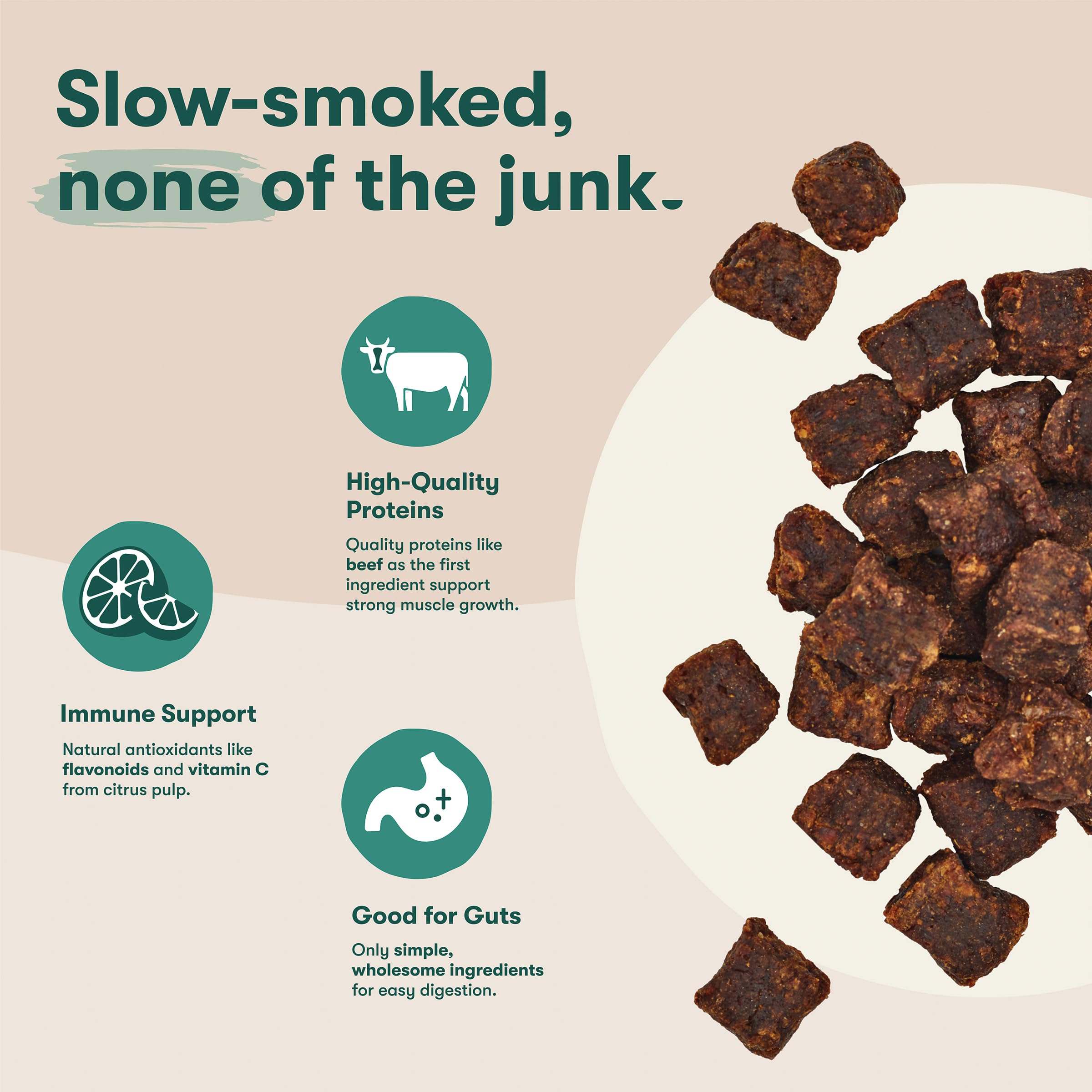 Jinx Beef Bites bite-sized pieces perfect for portion control and snacking.