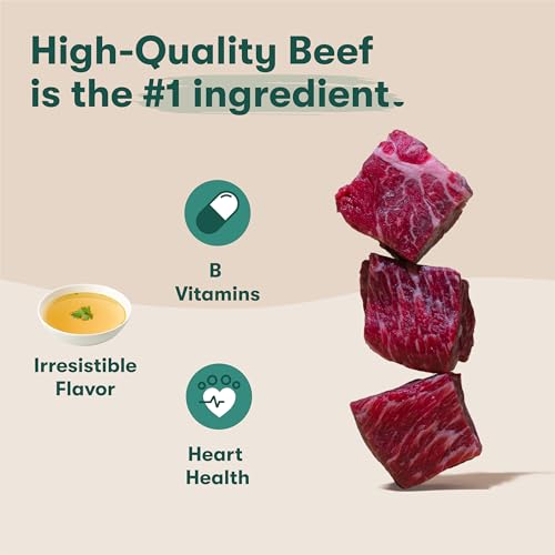 Jinx Beef & Chicken pouch with bone broth for rich flavor and smooth digestion support.