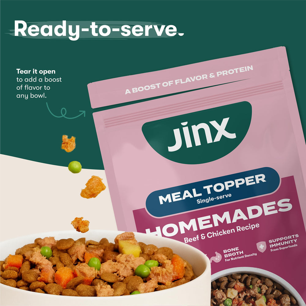 Close-up of moist, tender texture in Jinx pouches.