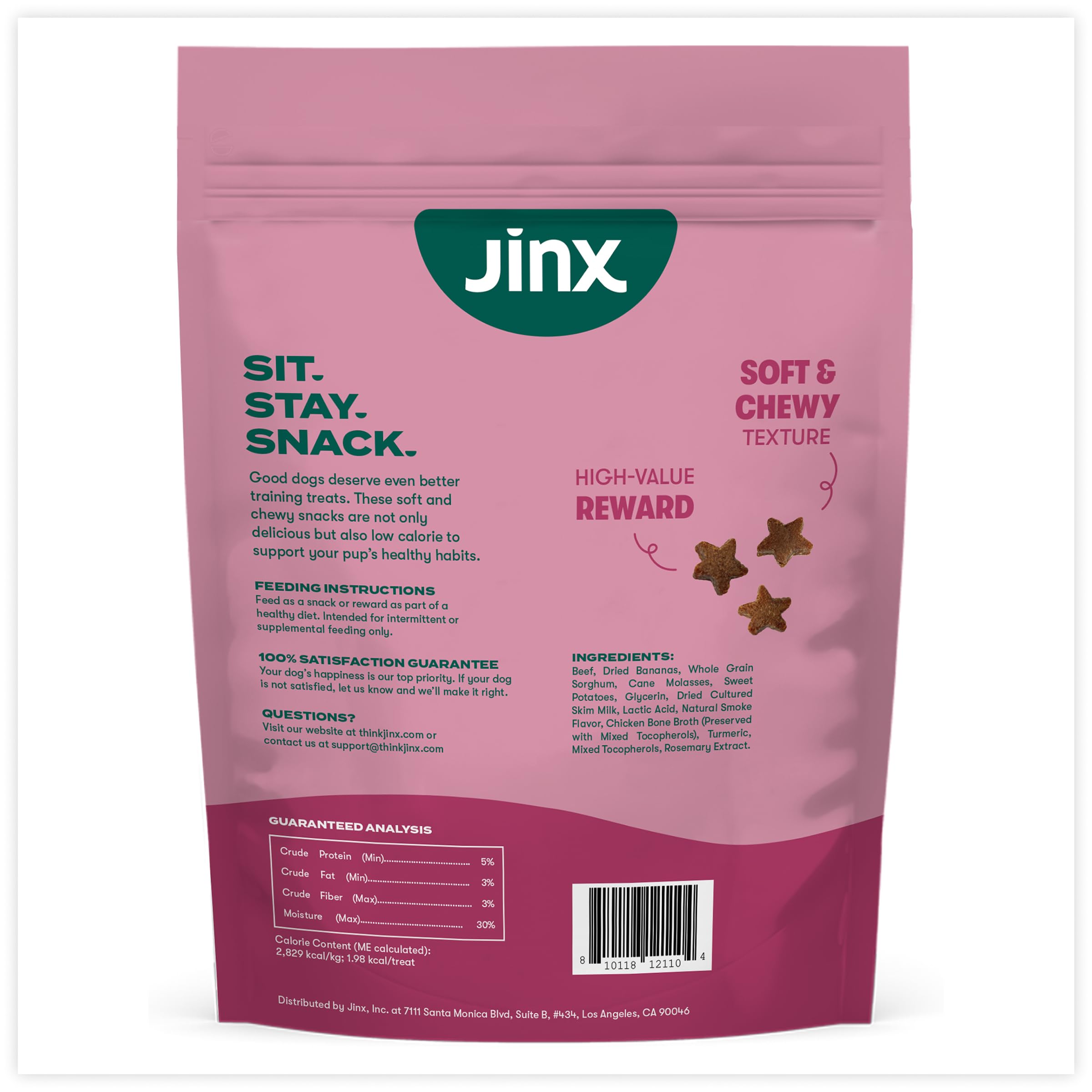 Jinx Beef Training Treats suitable for puppies, adults, and seniors in training routines.