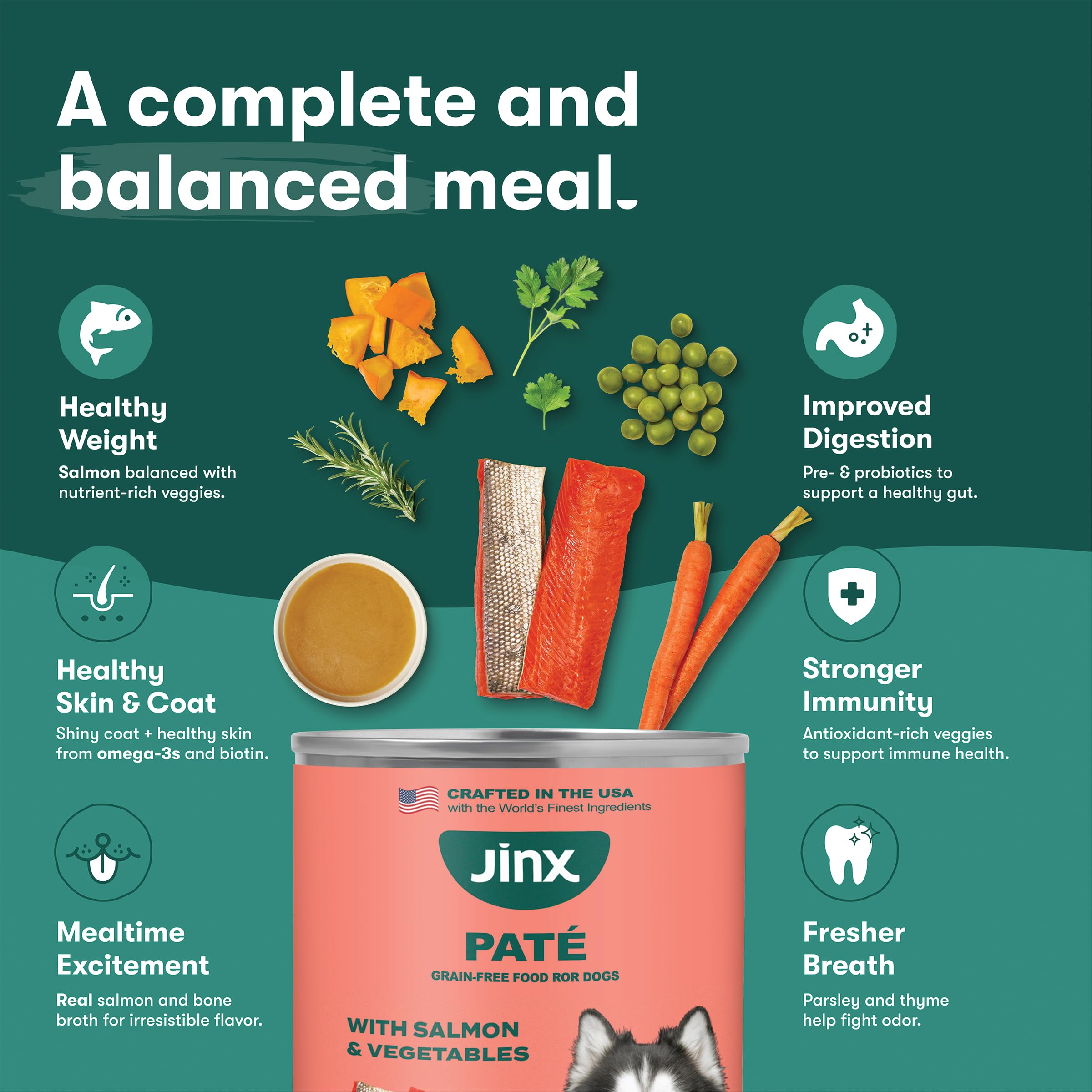 Jinx grain-free formula to support dogs with sensitivities