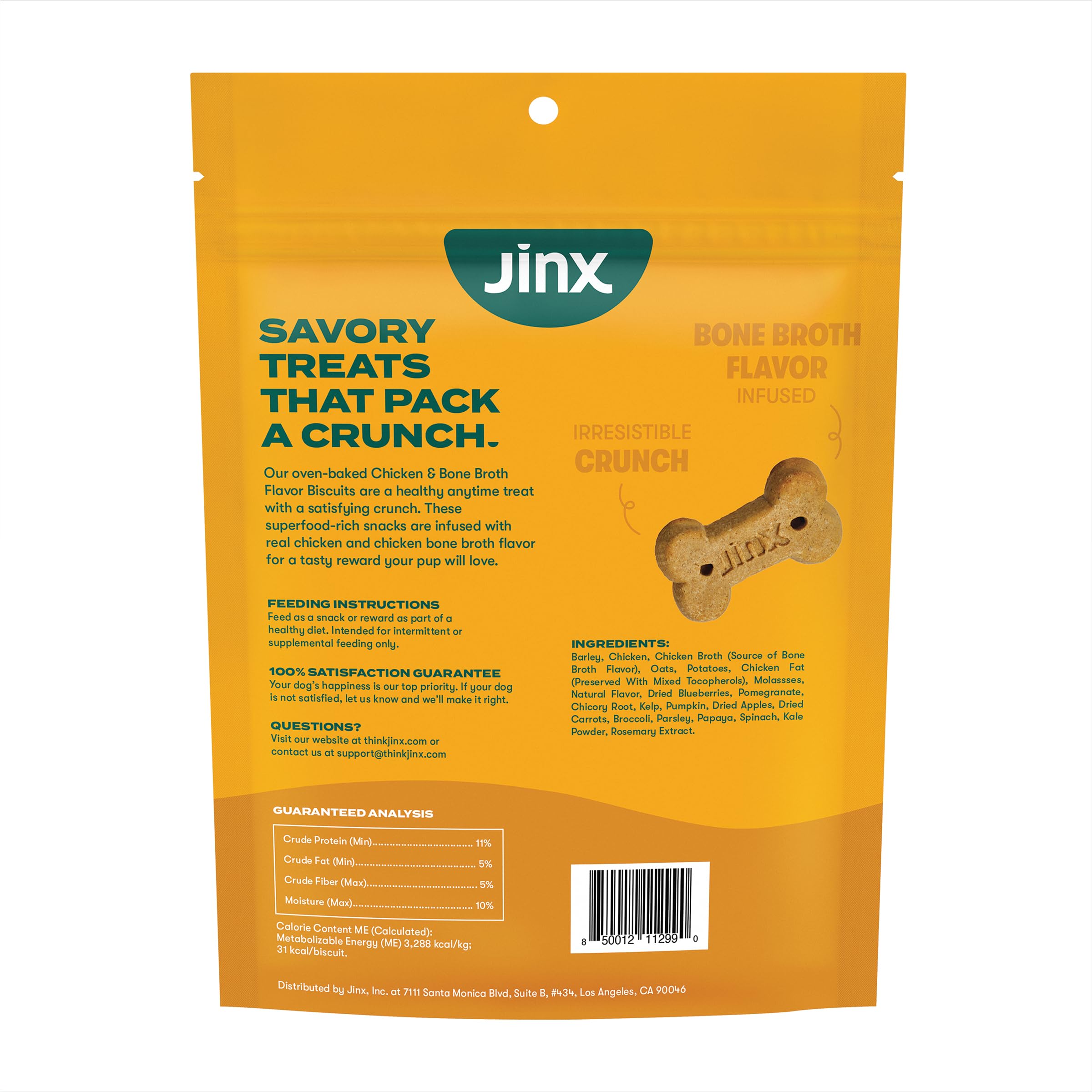 Jinx healthy dog snack supports flavor with wholesome, natural ingredients.