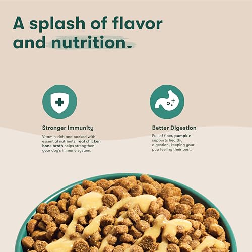Serving Jinx Kibble Sauce over kibble in a bowl