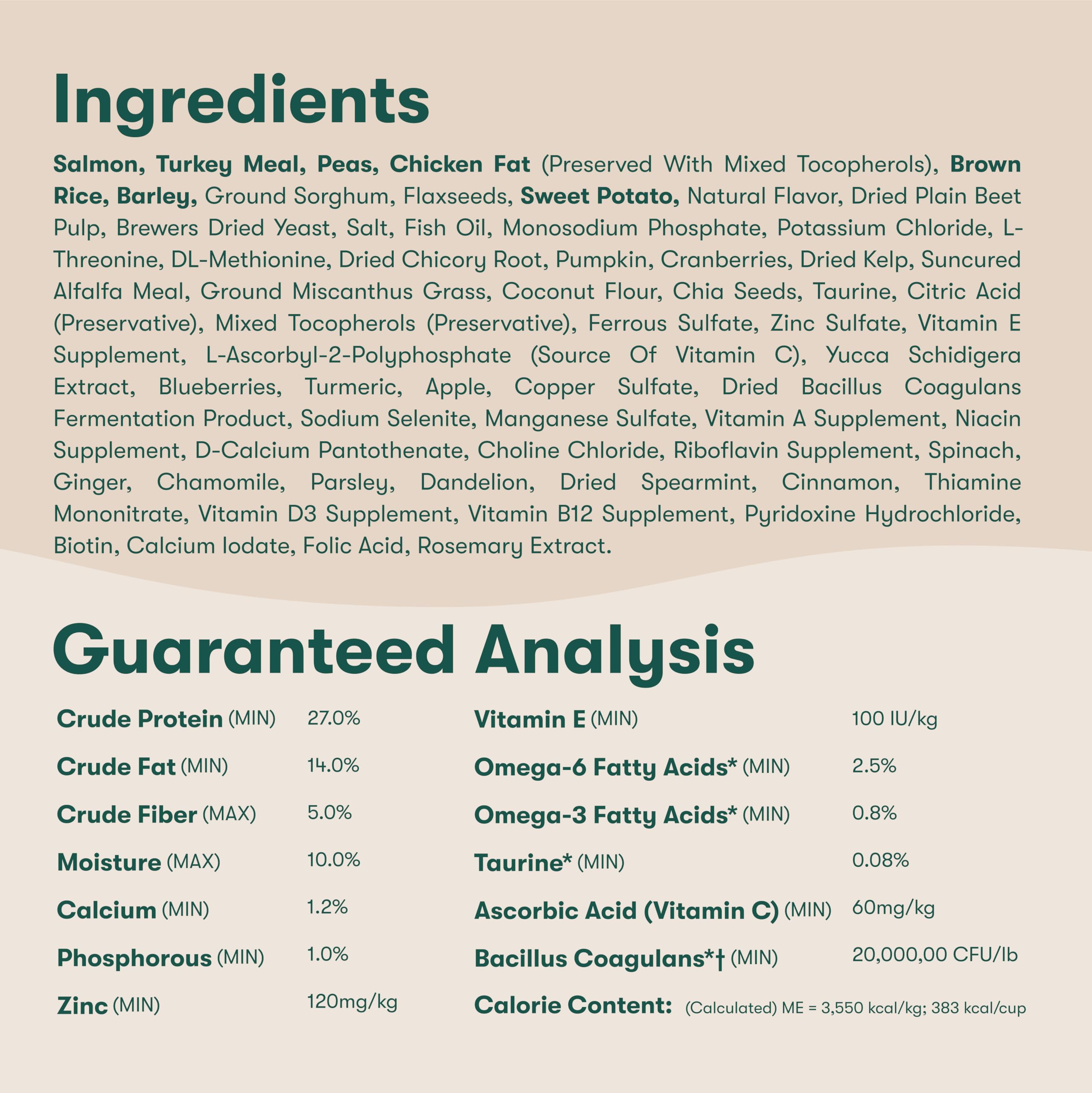Jinx Premium Dry Dog Food brown rice and sweet potato pairing supports balanced energy