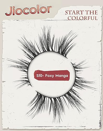 Jiocolor natural lashes 12mm fox-eye for a lifted, wispy silhouette