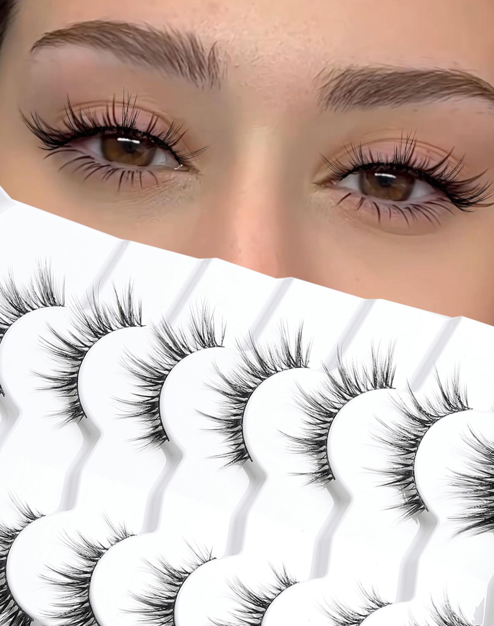 Jiocolor natural lashes 13mm cat-eye for a seamless blend with your lash line