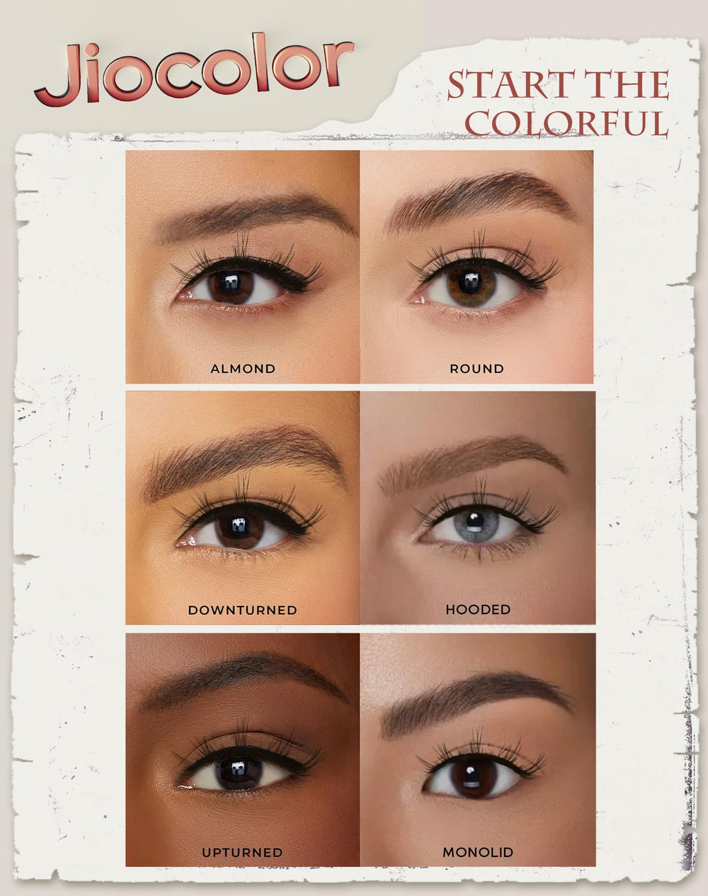 Jiocolor premium synthetic fibers mimic natural lashes for a realistic look