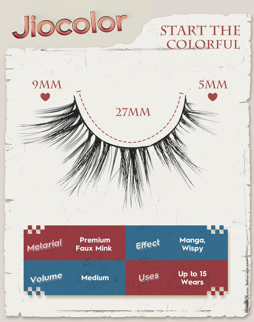 Jiocolor ultra-thin band lashes create a natural, barely-there lash line