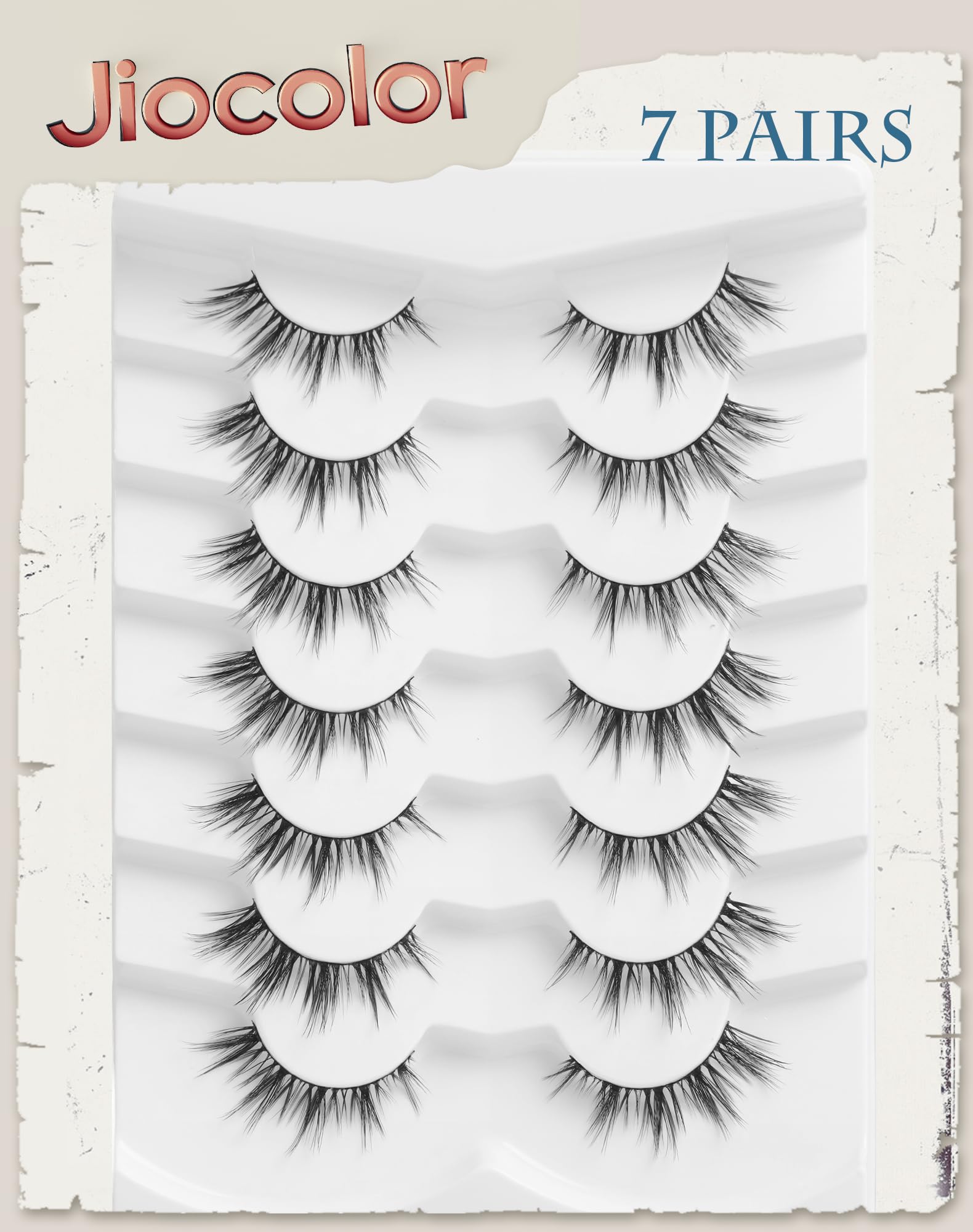 Jiocolor wispy clusters blend with real lashes for subtle fullness