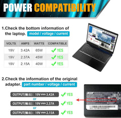 JIONR 65W Acer charger for N16P1 supports quick charging for compatible laptops