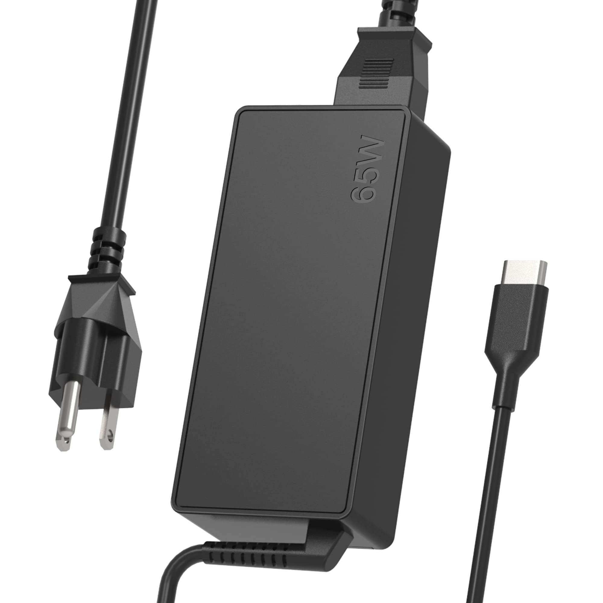 JIONR 65W USB-C charger front view for fast laptop charging.