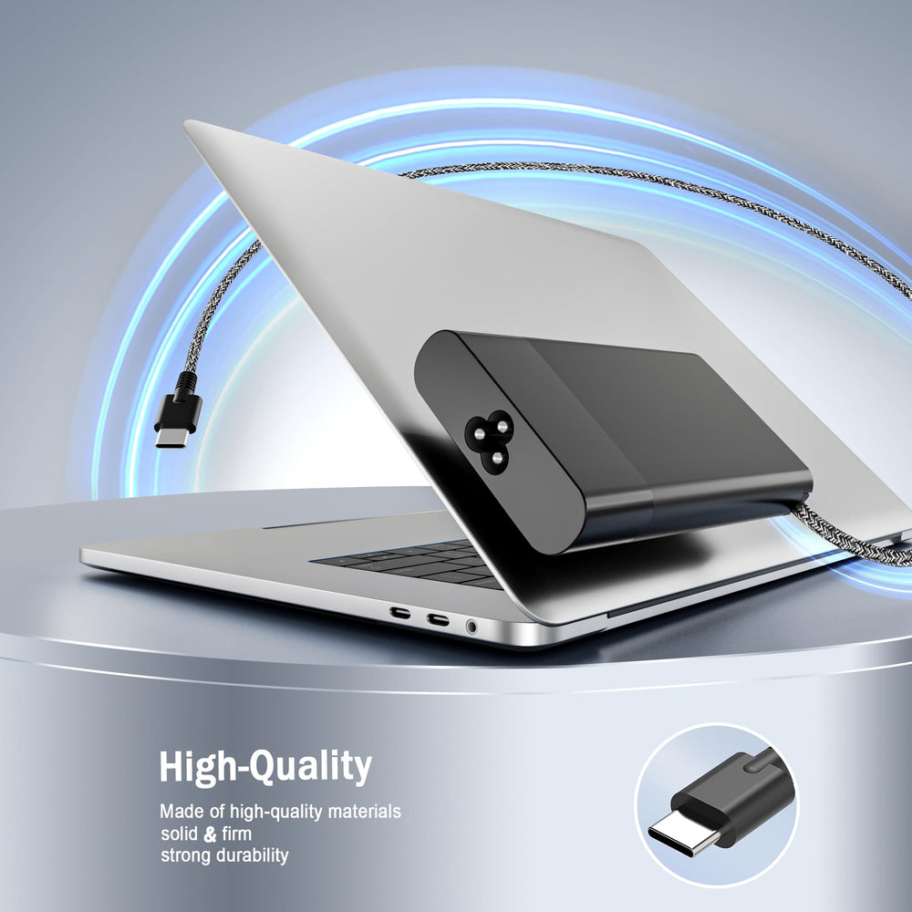 JIONR 65W USB-C charger side view showing slim profile for travel