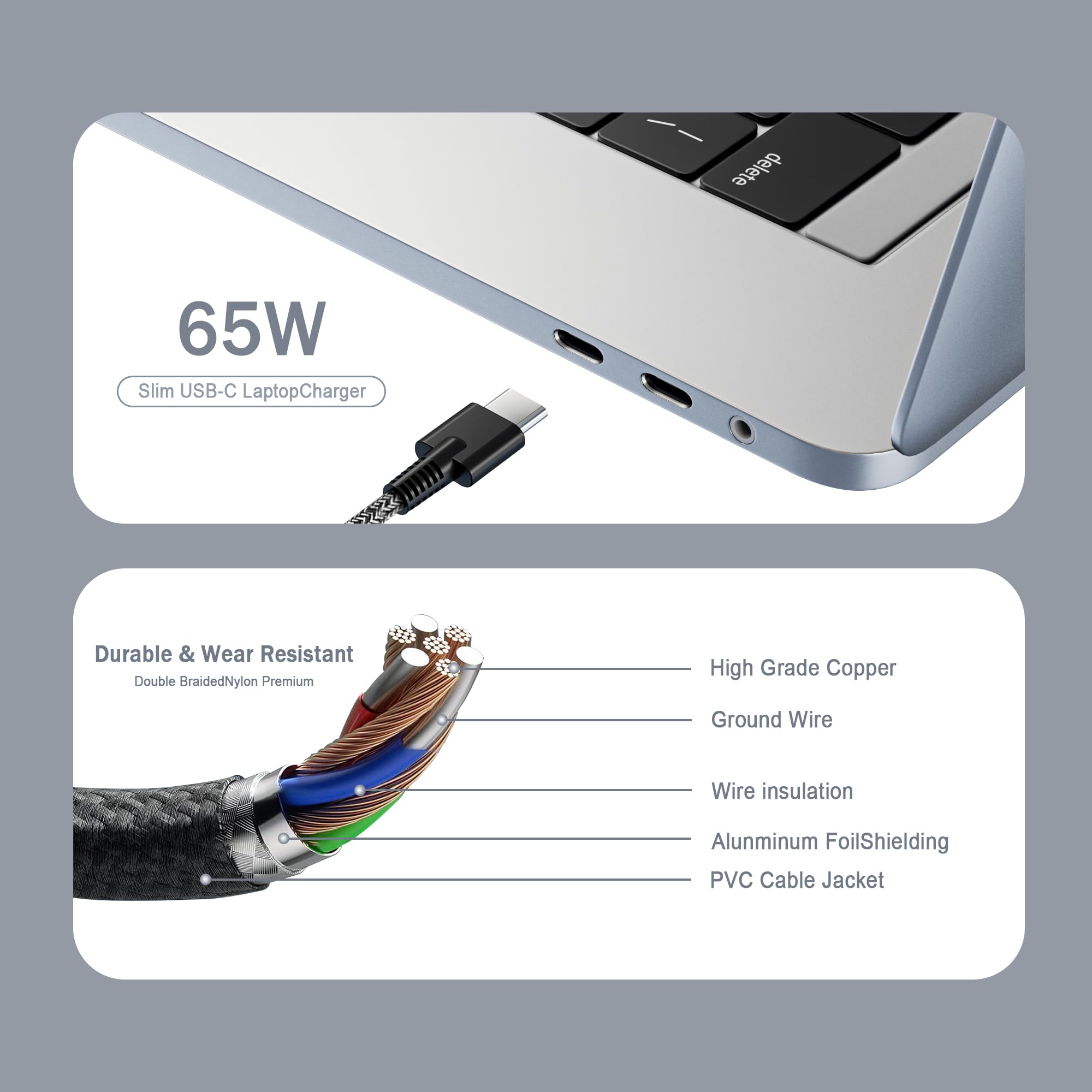 JIONR packaging layout with included AC power cable
