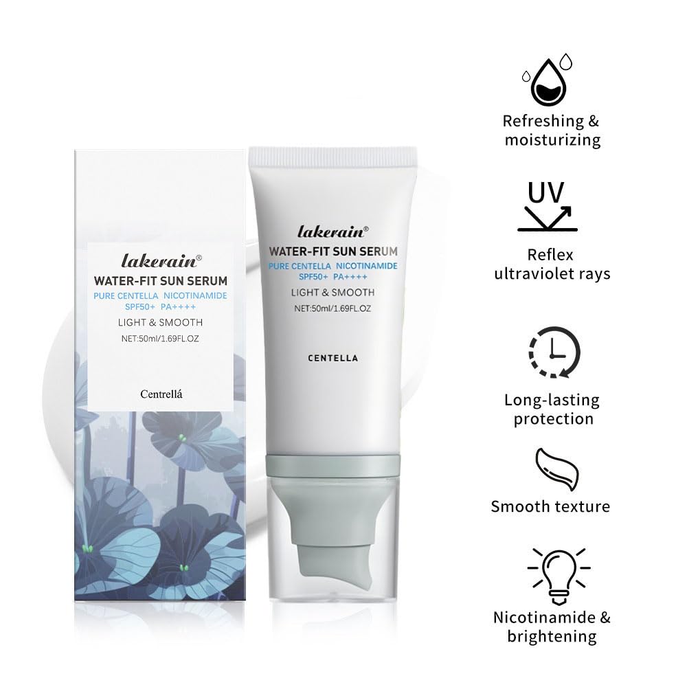 JISKG sunscreen texture close-up shows lightweight, fast-absorbing formula