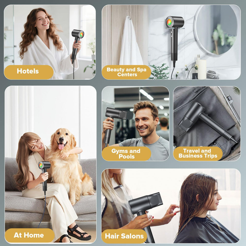 JITOOW Hair Dryer quiet operation supports undisturbed styling