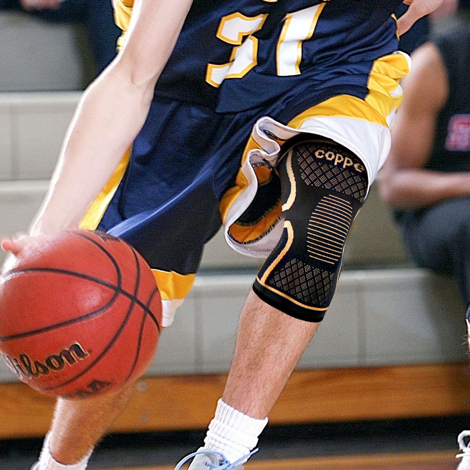 JIUFENTIAN knee brace in use during activity for stable support.