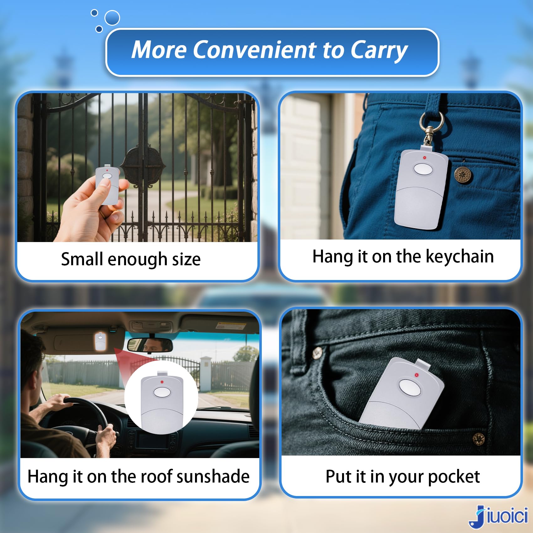 jiuoici compact design in hand demonstrates easy pocket carry and quick access