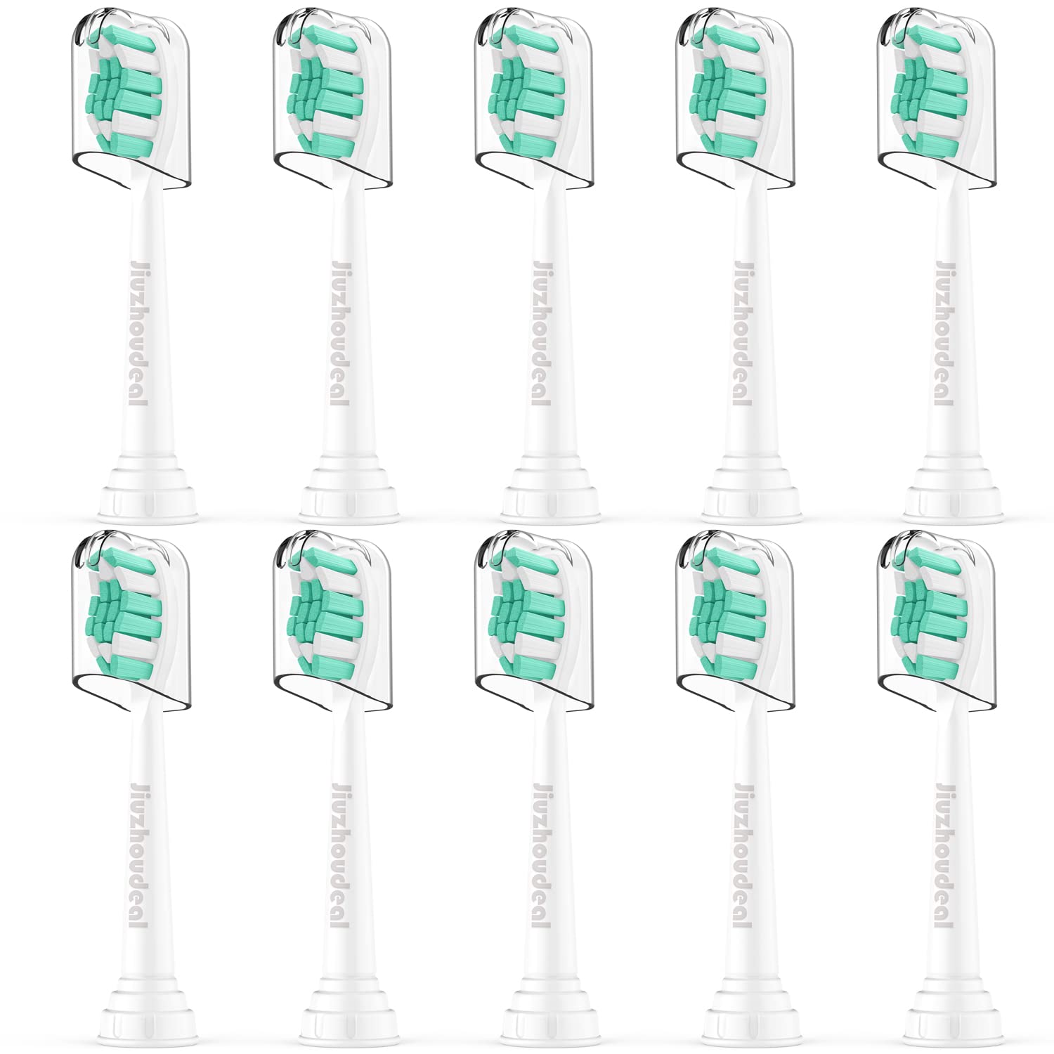 Jiuzhoudeal Sonicare replacement heads packaging shows broad compatibility with multiple handles.