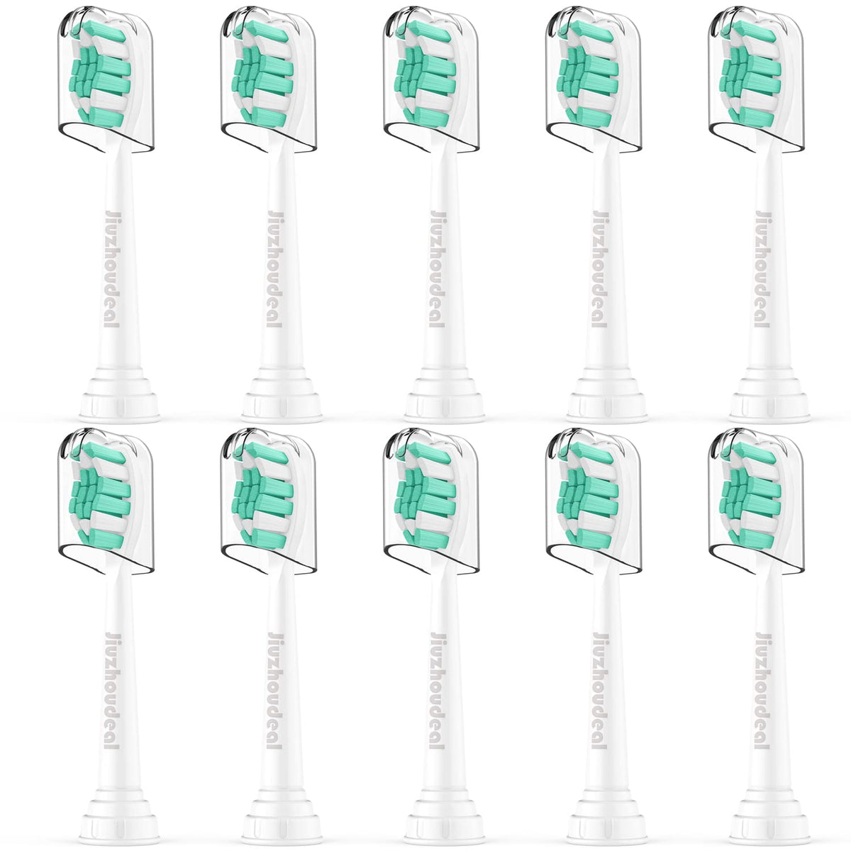 Jiuzhoudeal Sonicare replacement heads packaging shows broad compatibility with multiple handles.