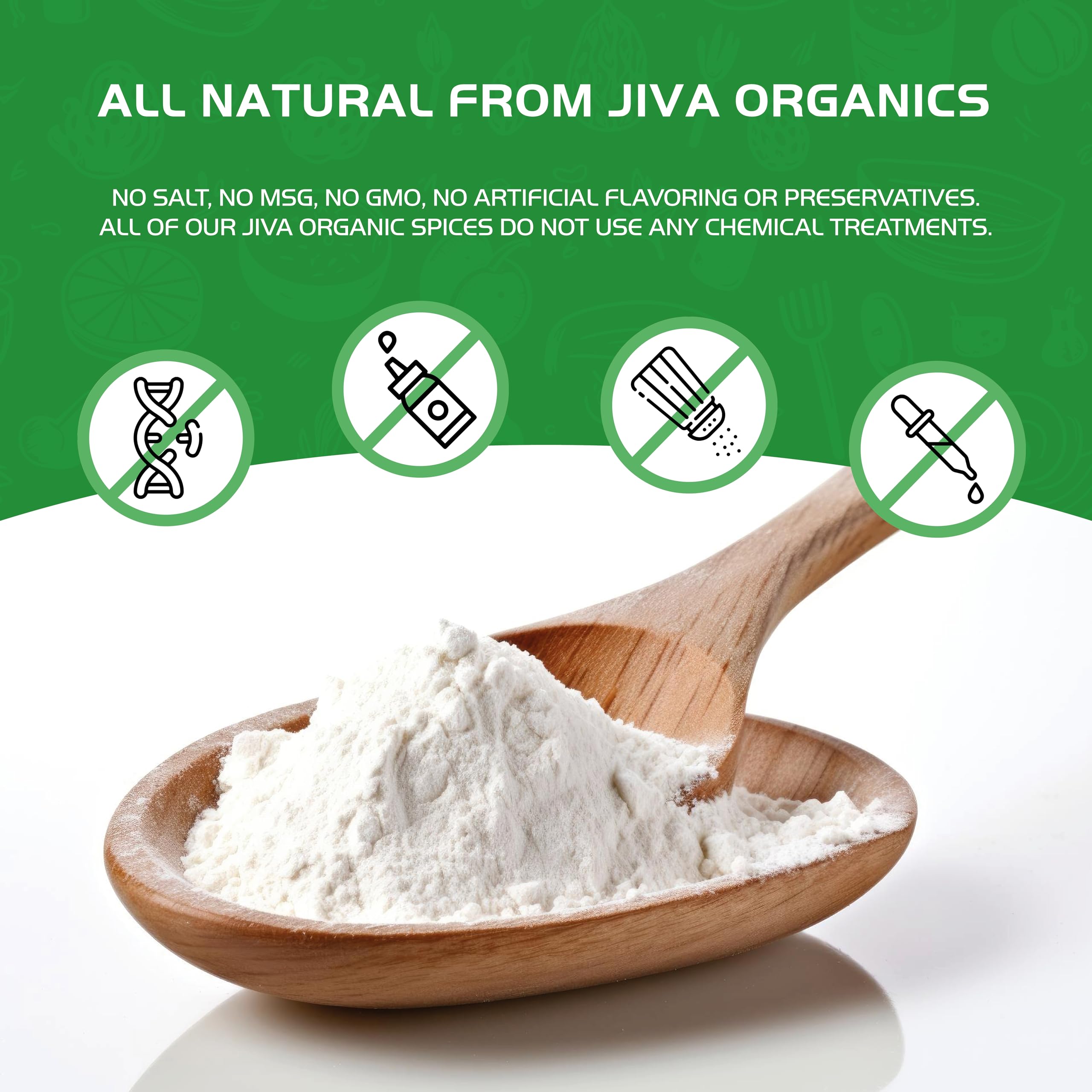 Vegan and non-GMO arrowroot powder from Jiva Organics