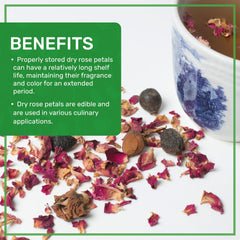 Jiva Organics dried petals in a resealable bag for freshness