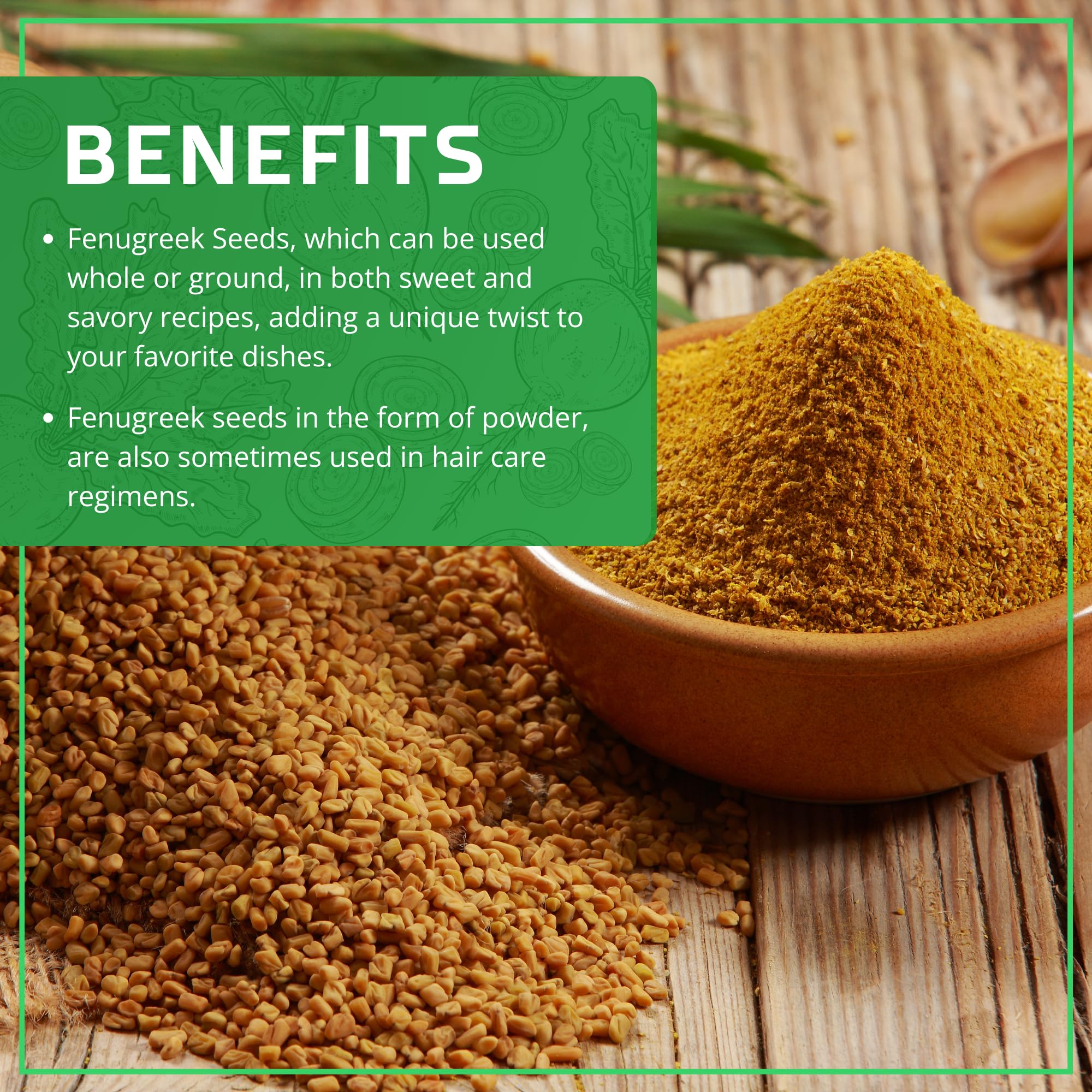 Sprout-ready fenugreek seeds invite fresh sprouts for salads and garnishes