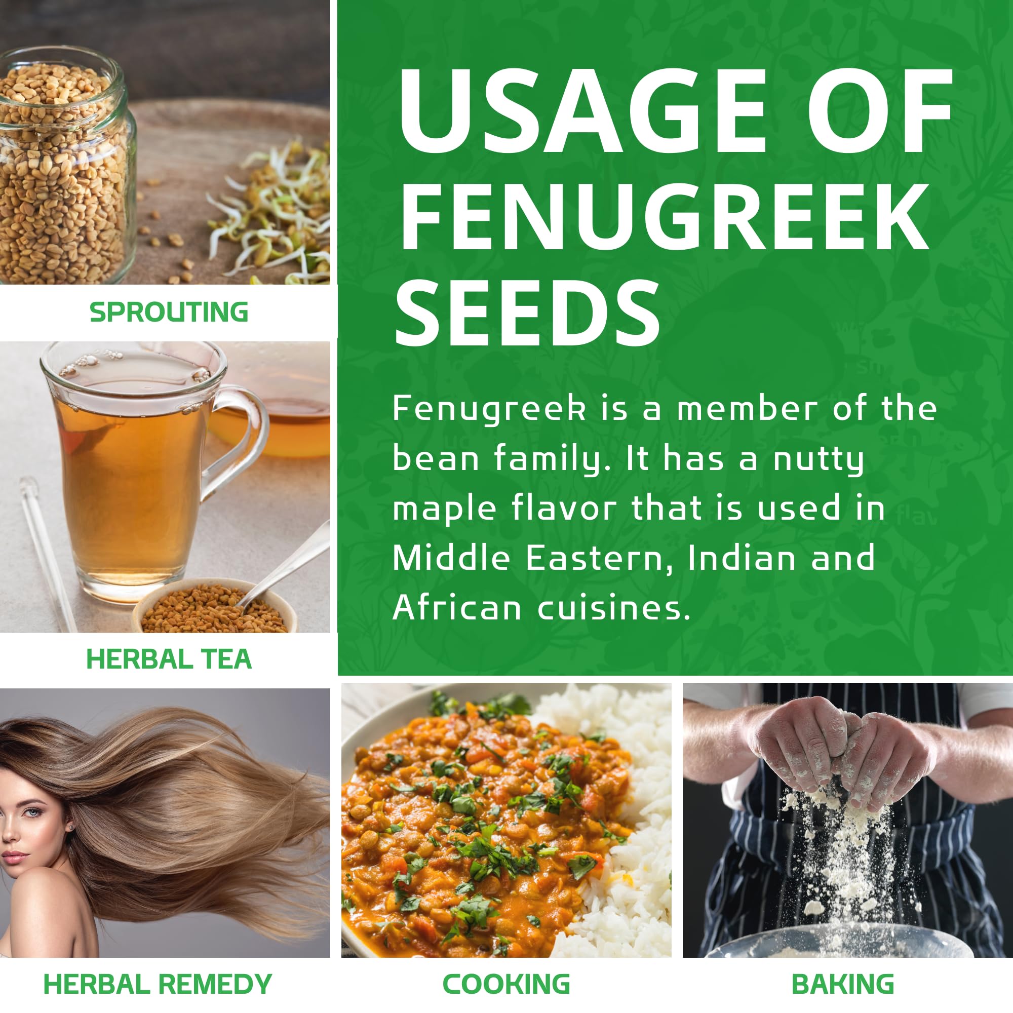 USDA Organic fenugreek seeds by Jiva Organics for clean, non-GMO pantry staple