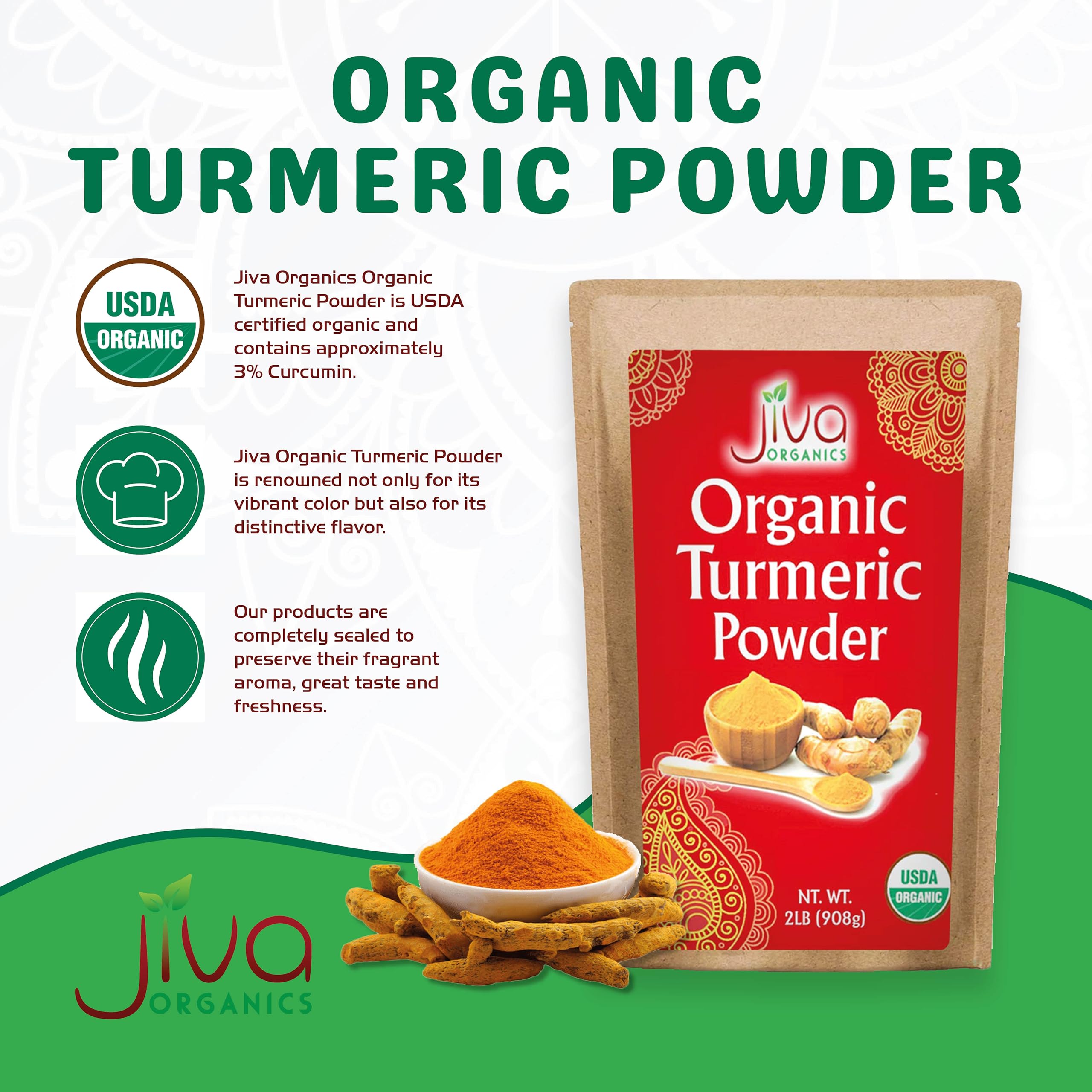 Lab-tested curcuminoids certificate for Jiva Organics turmeric powder.