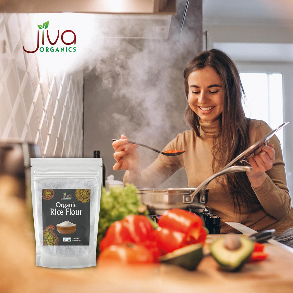 Jiva Organics made-in-India label emphasizes authentic sourcing.