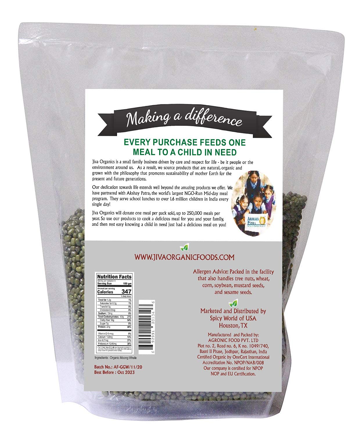 Jiva Organics mung beans nutrition-rich legume for plant-based diets.