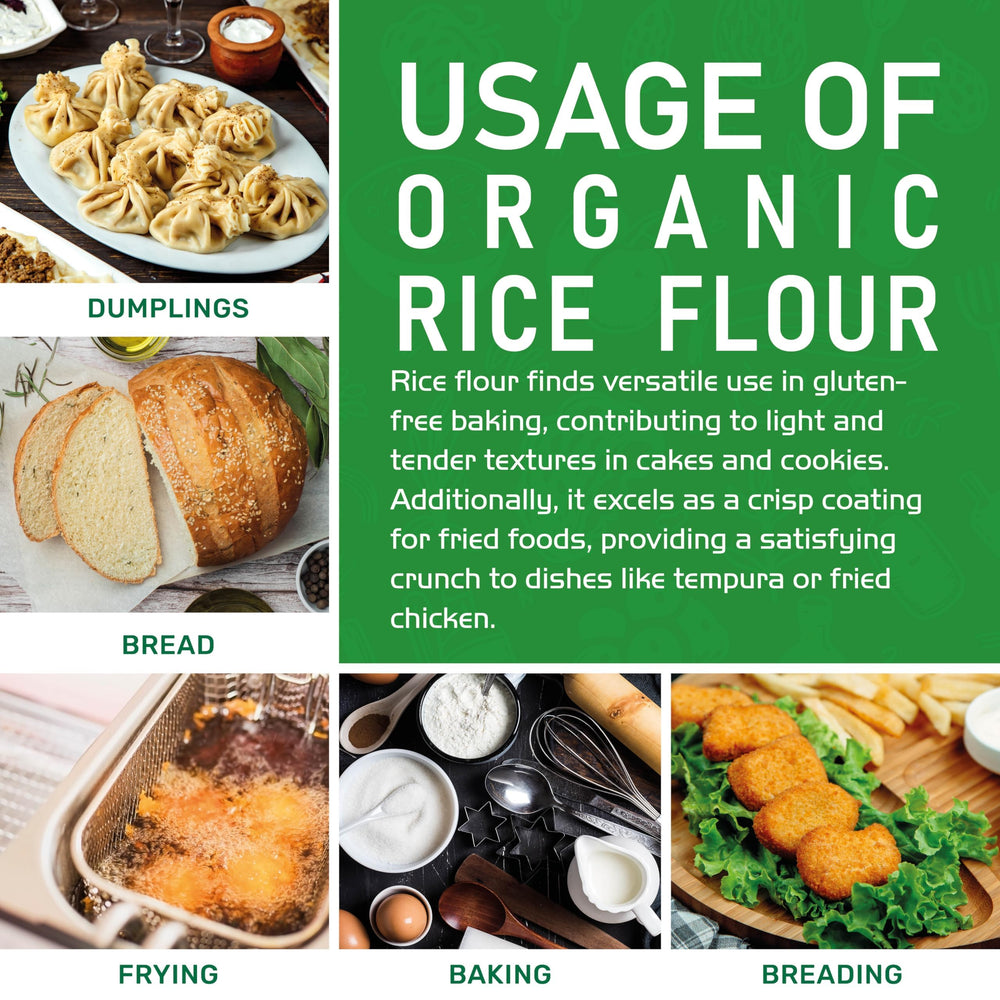 Jiva Organics rice flour on pantry shelf ready for everyday baking.