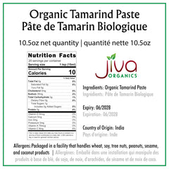 Jiva Organics Tamarind Paste jar close-up showing natural ingredients and texture.