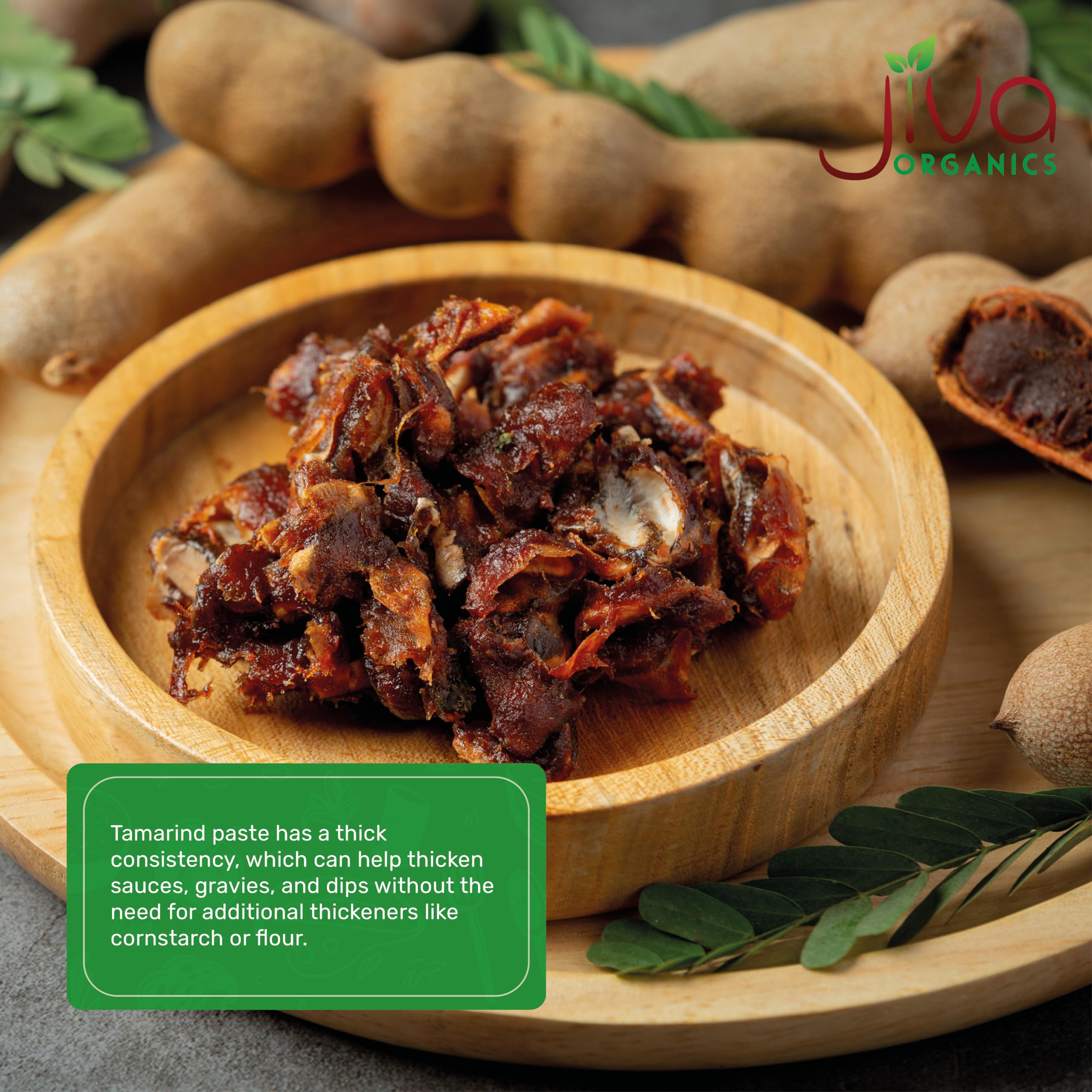 Tamarind paste served on plate, showcasing a tangy, vibrant sauce.