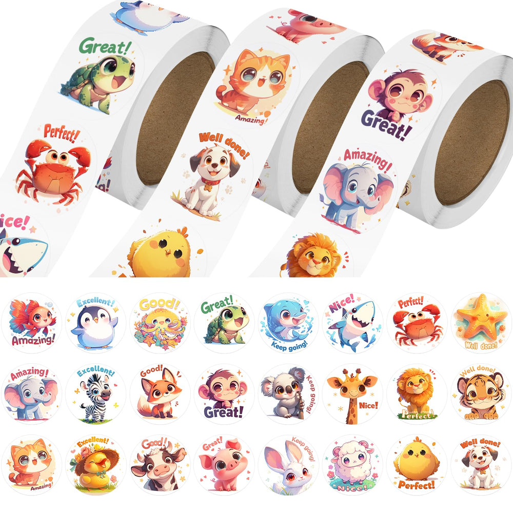 JIXZEN animal stickers farm box designs for classroom rewards and crafts