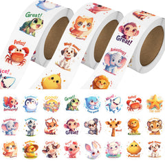 JIXZEN animal stickers farm box designs for classroom rewards and crafts