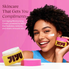 JiYu NAD+ multi-layer hyaluronic acid close-up demonstrates deep hydration