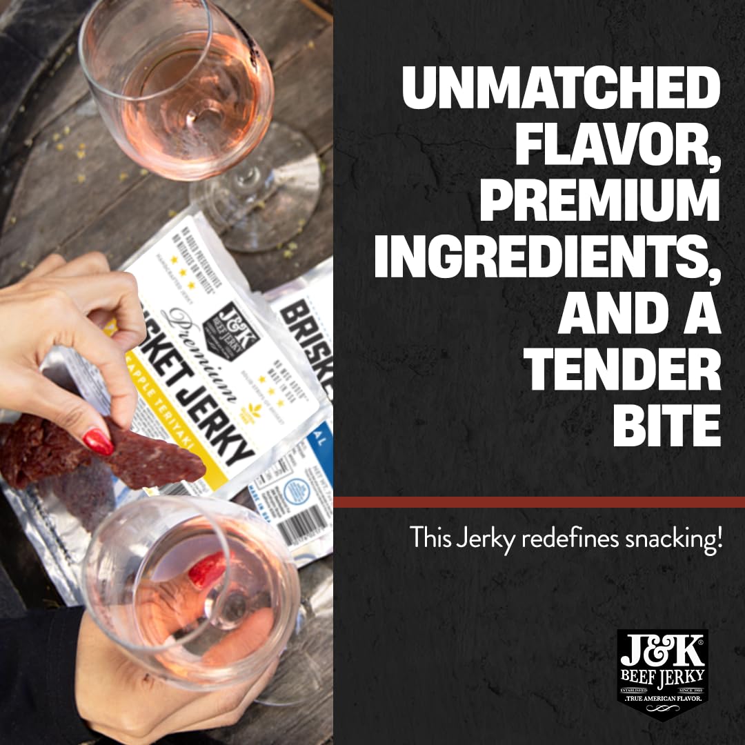 J&K brisket jerky on-the-go snack for travel and work