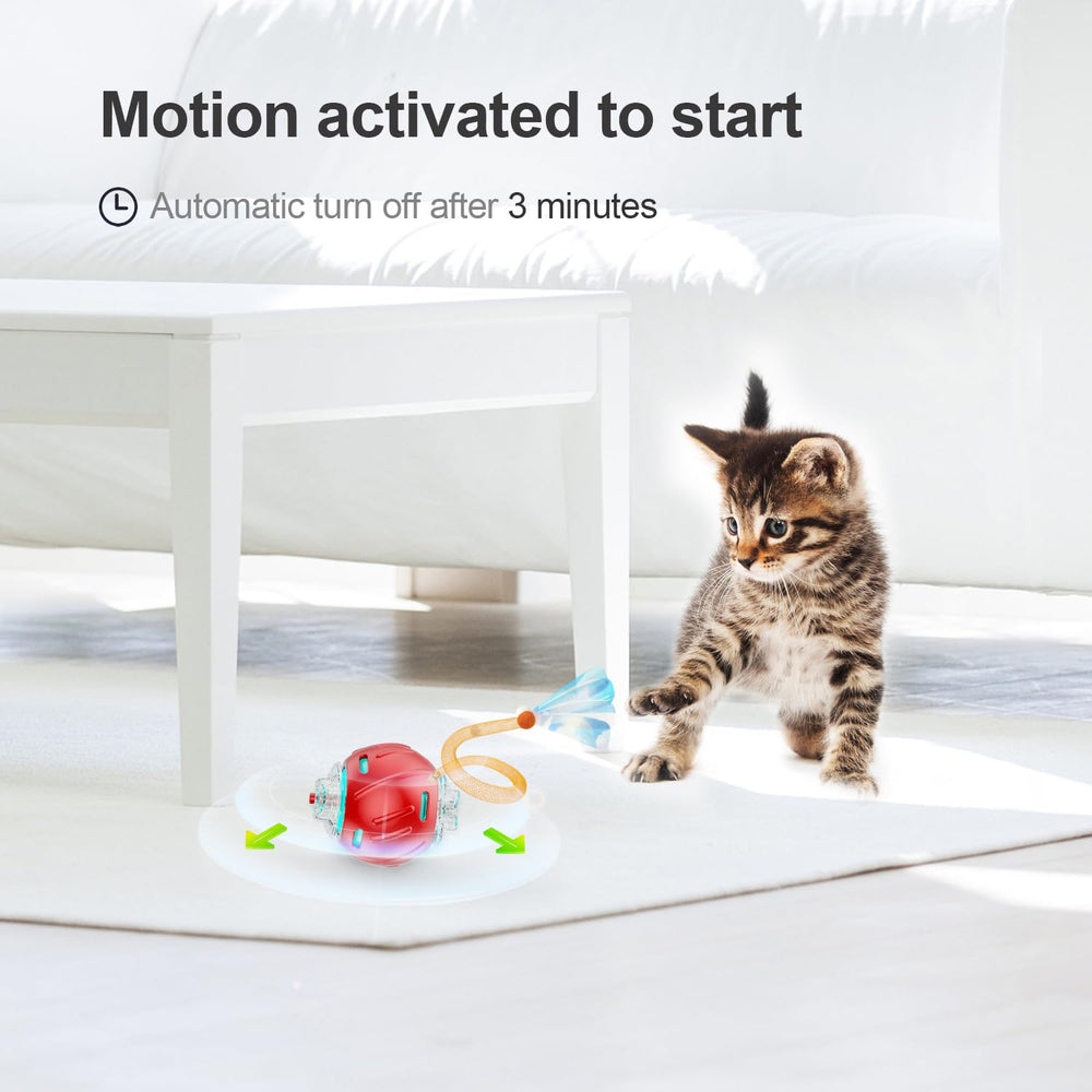 Jkanti motion-activated play mode with chirping sound to attract cats