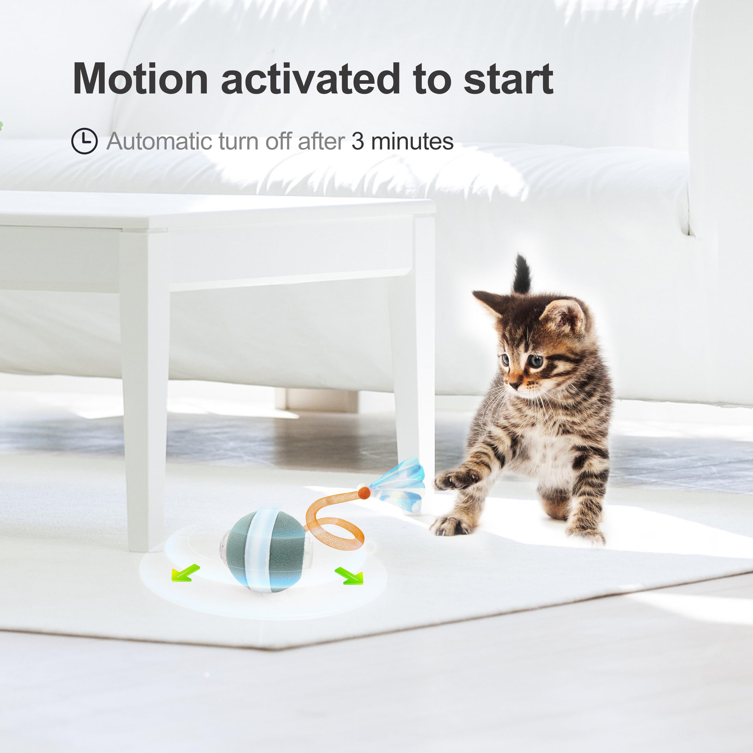 Jkanti toy emits bird chirping sound to attract cats during play