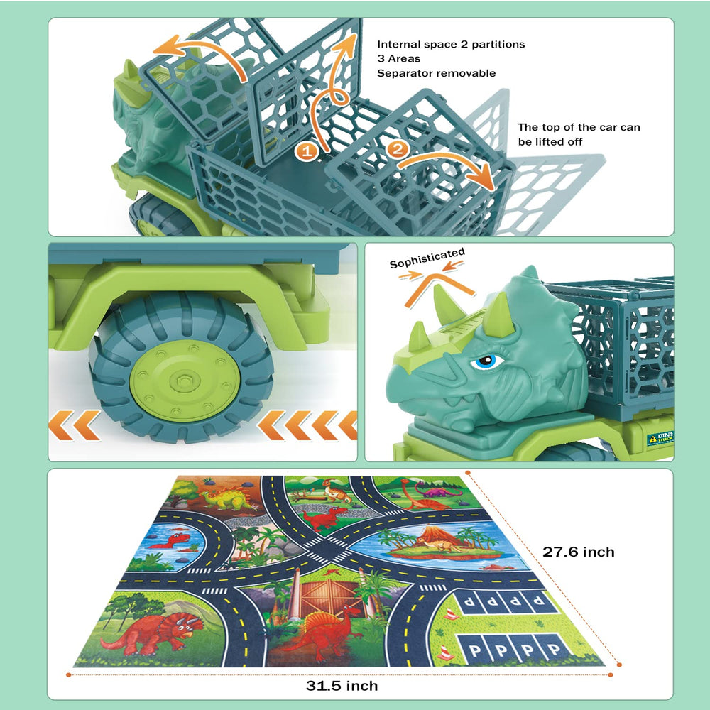 JKGIFTS 15 dinosaur figures invite explorers to create prehistoric adventures during playtime.