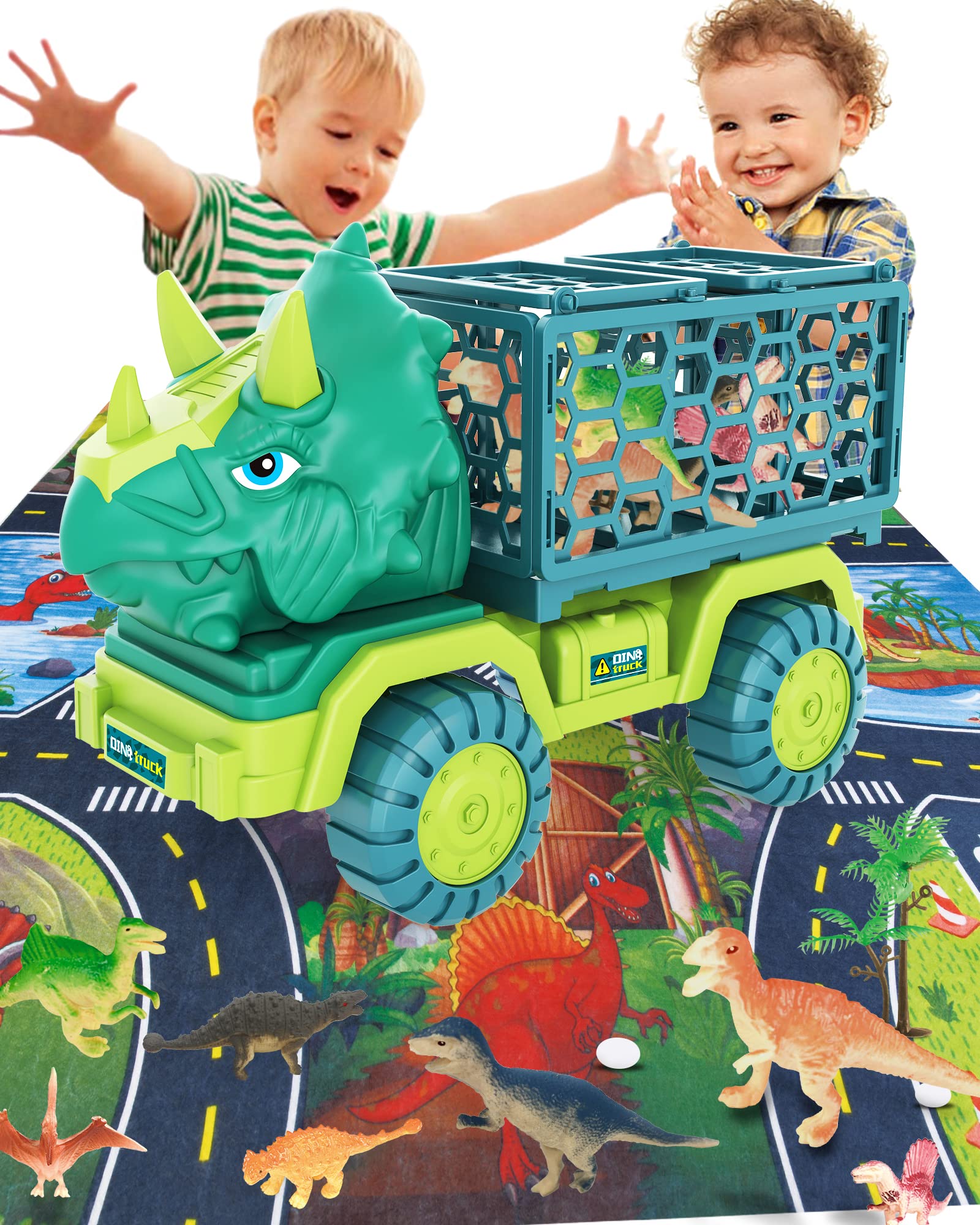 JKGIFTS Dinosaur eggs add treasure vibes for pretend hatchling hunts during play.