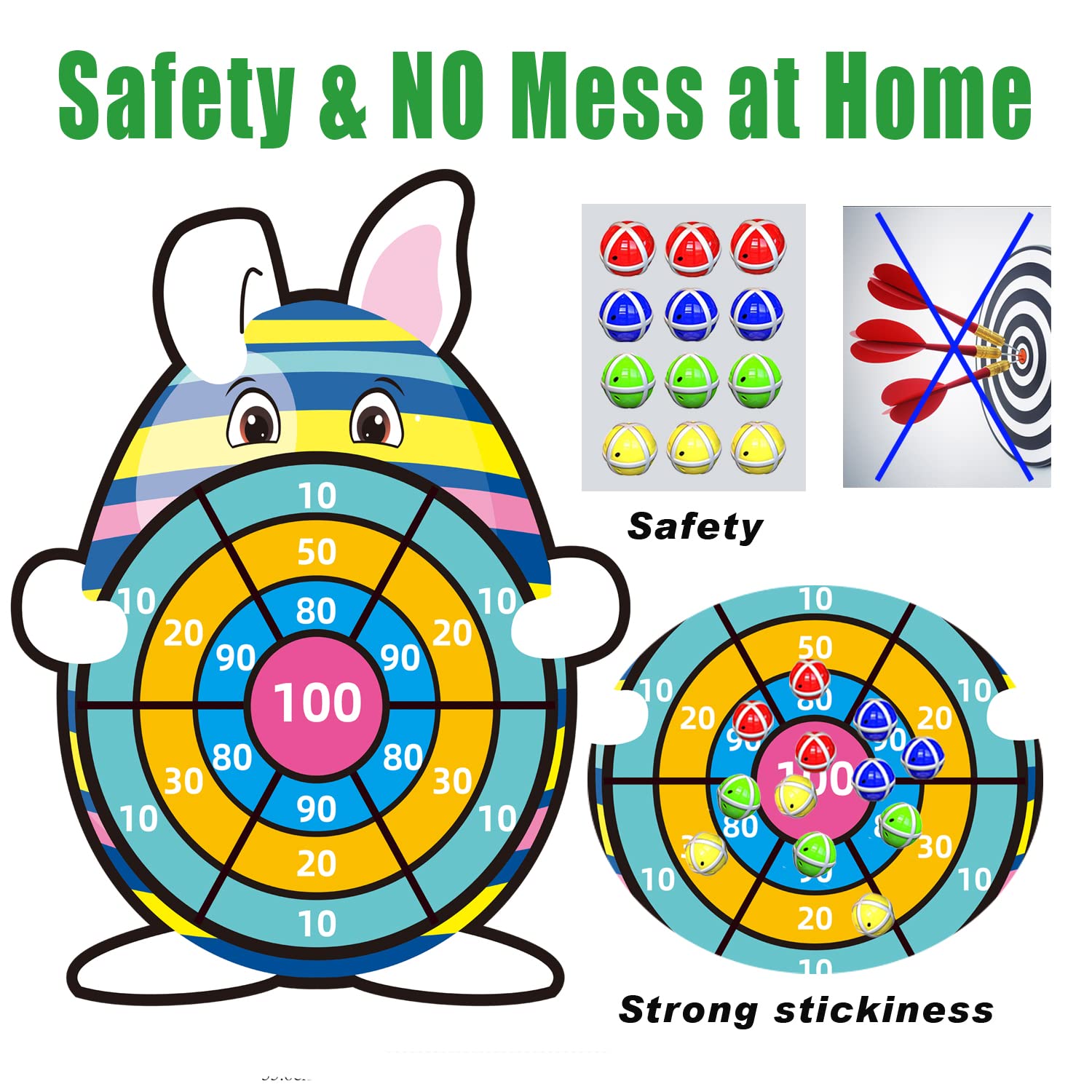 JKGIFTS Kid-friendly darts game improves hand-eye coordination safely.