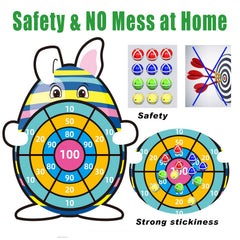 JKGIFTS Kid-friendly darts game improves hand-eye coordination safely.