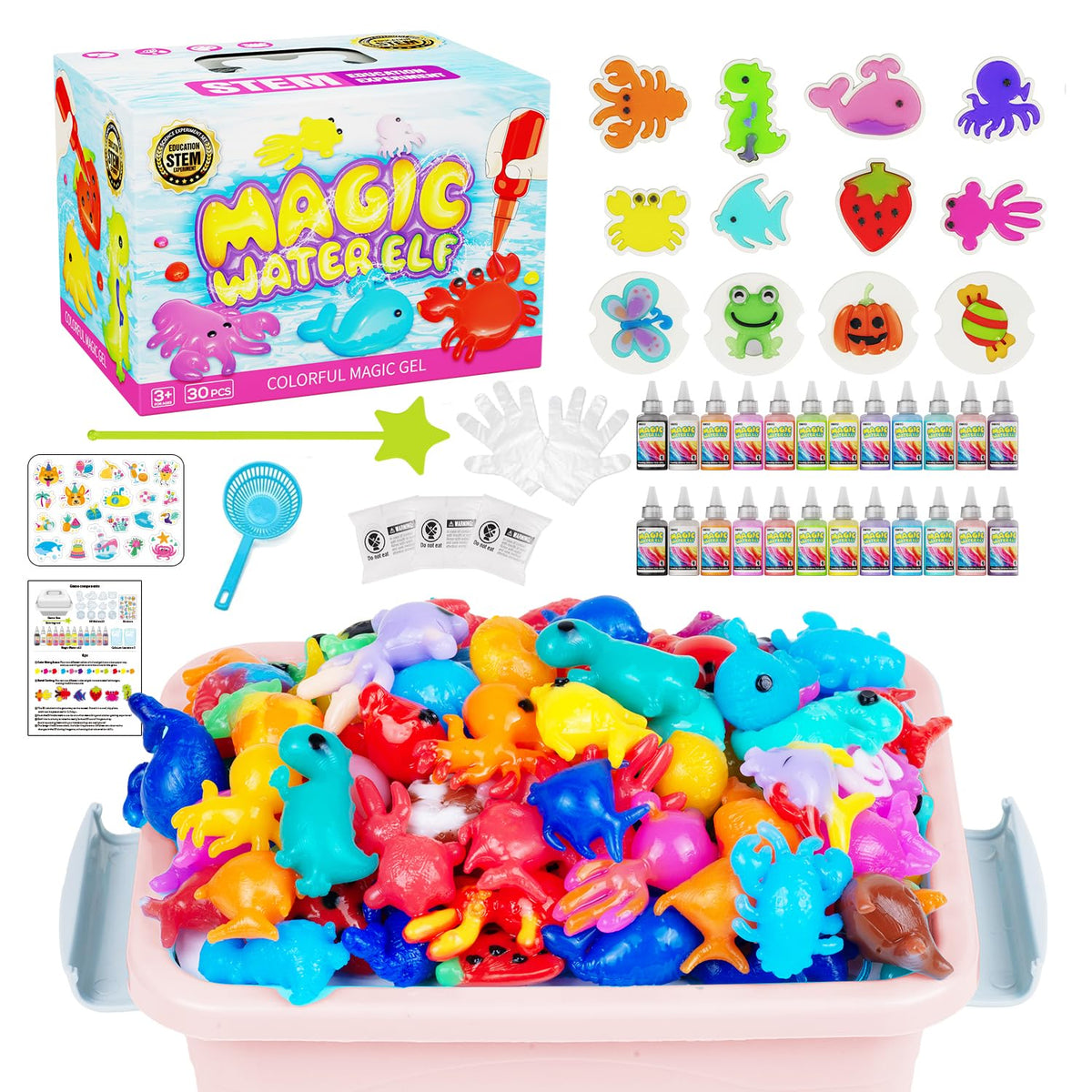 JKGIFTS Magic Water Toy Elf Kit box for gift ready creative play